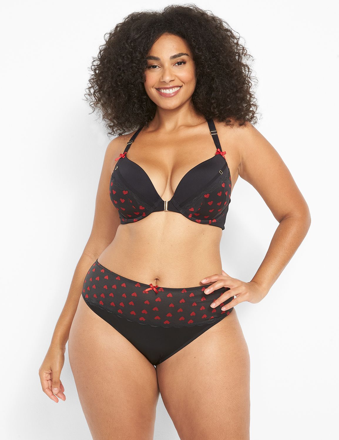 Heart Lace Boost Plunge Bra