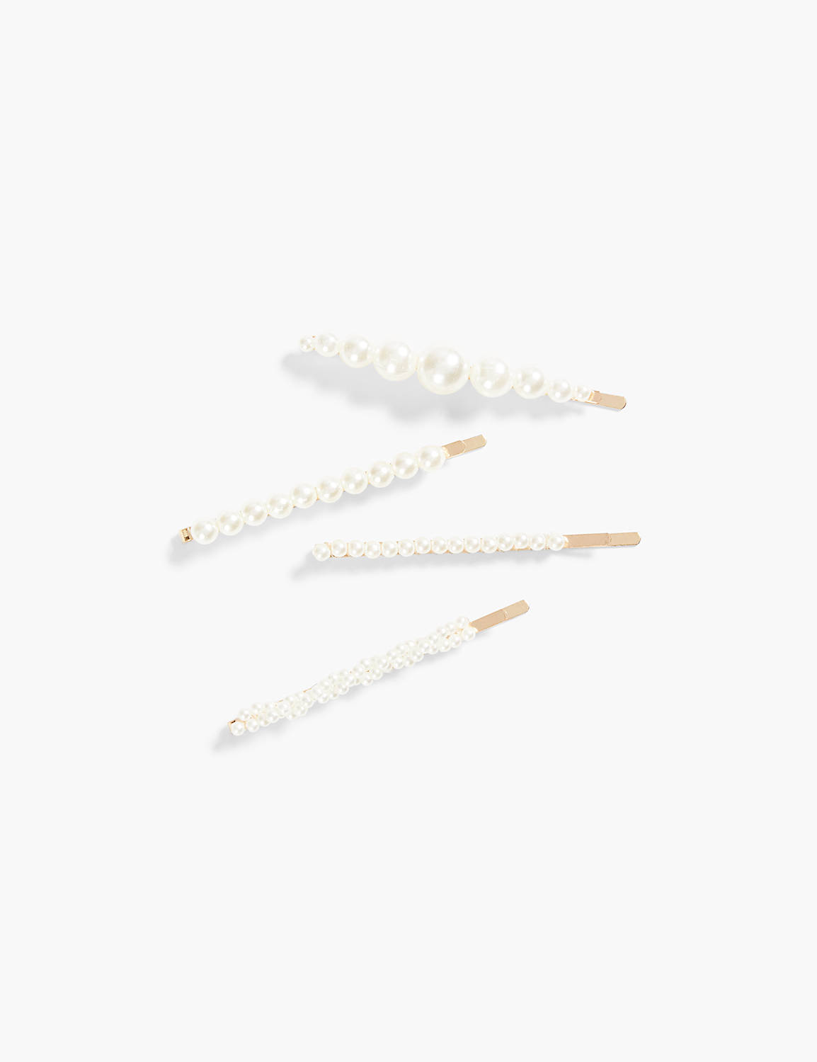 PEARL BOBBY PIN SET:Gold Tone:ONESZ Product Image 1