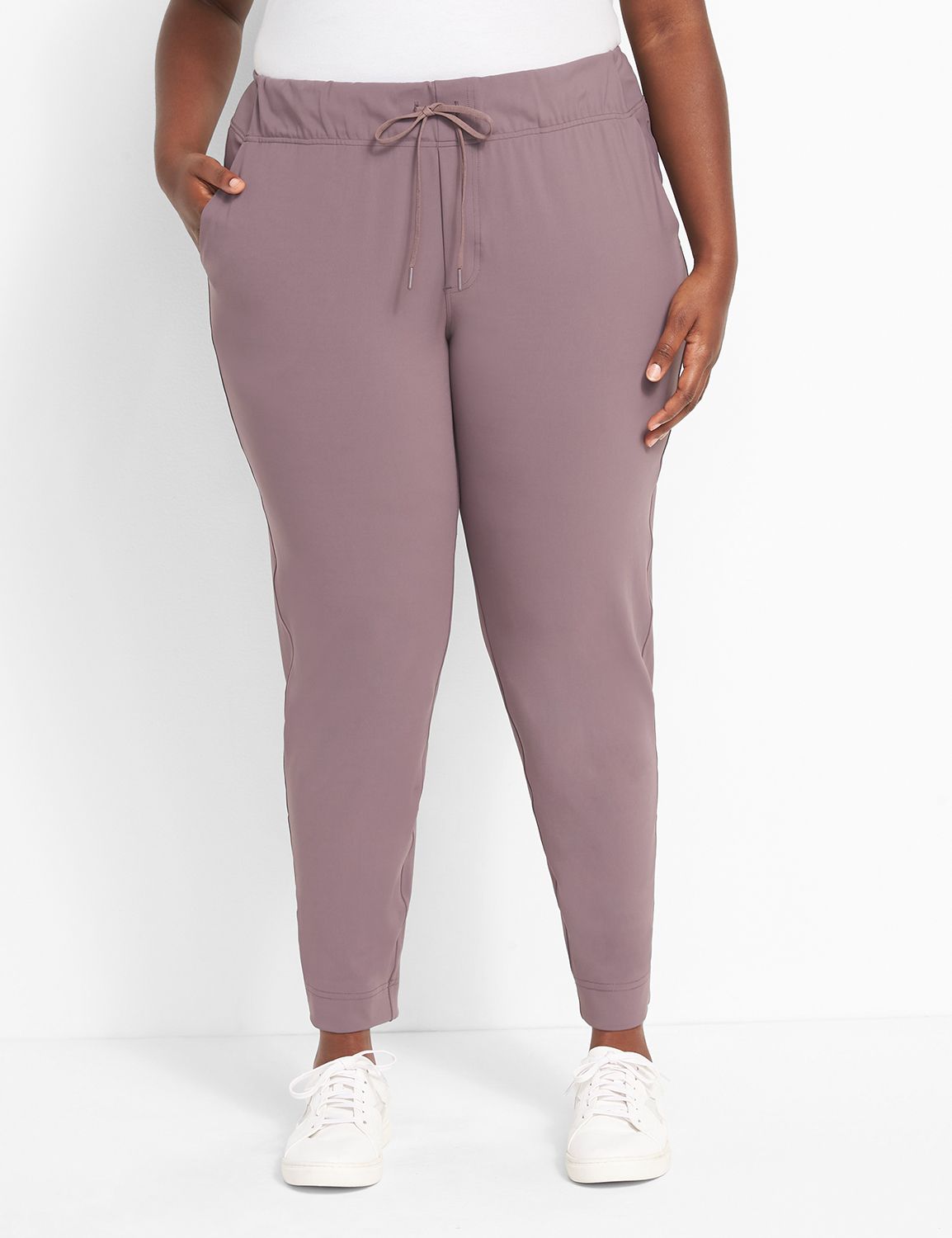 LIVI Mid Rise Knit Ankle Length Tro Product Image 1