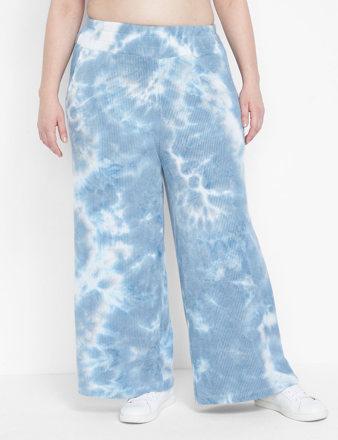LIVI Mid Rise Hacci Full Length Wide Leg S 1123859:PANTONE Wan Blue:34/36 Product Image 1