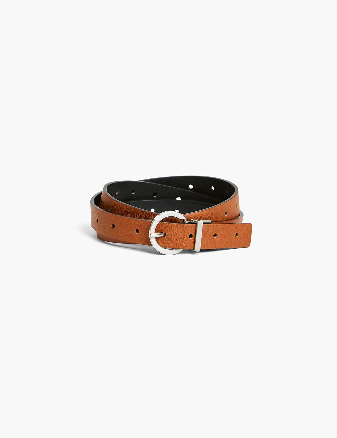 Black & Cognac Reversible Belt | LaneBryant display picture 1