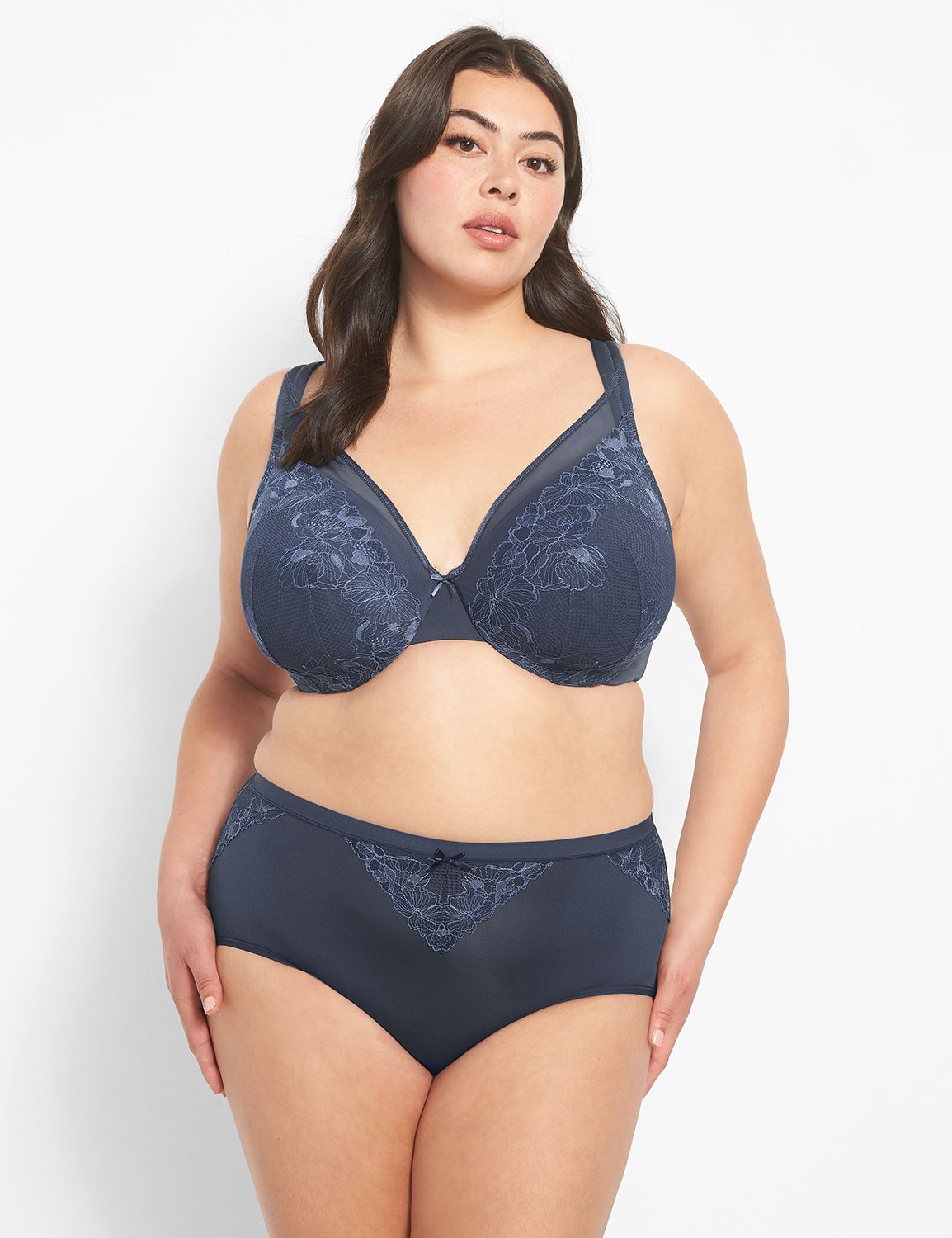 Cacique Blue Lightly Lined Full Coverage Bra 40DDD