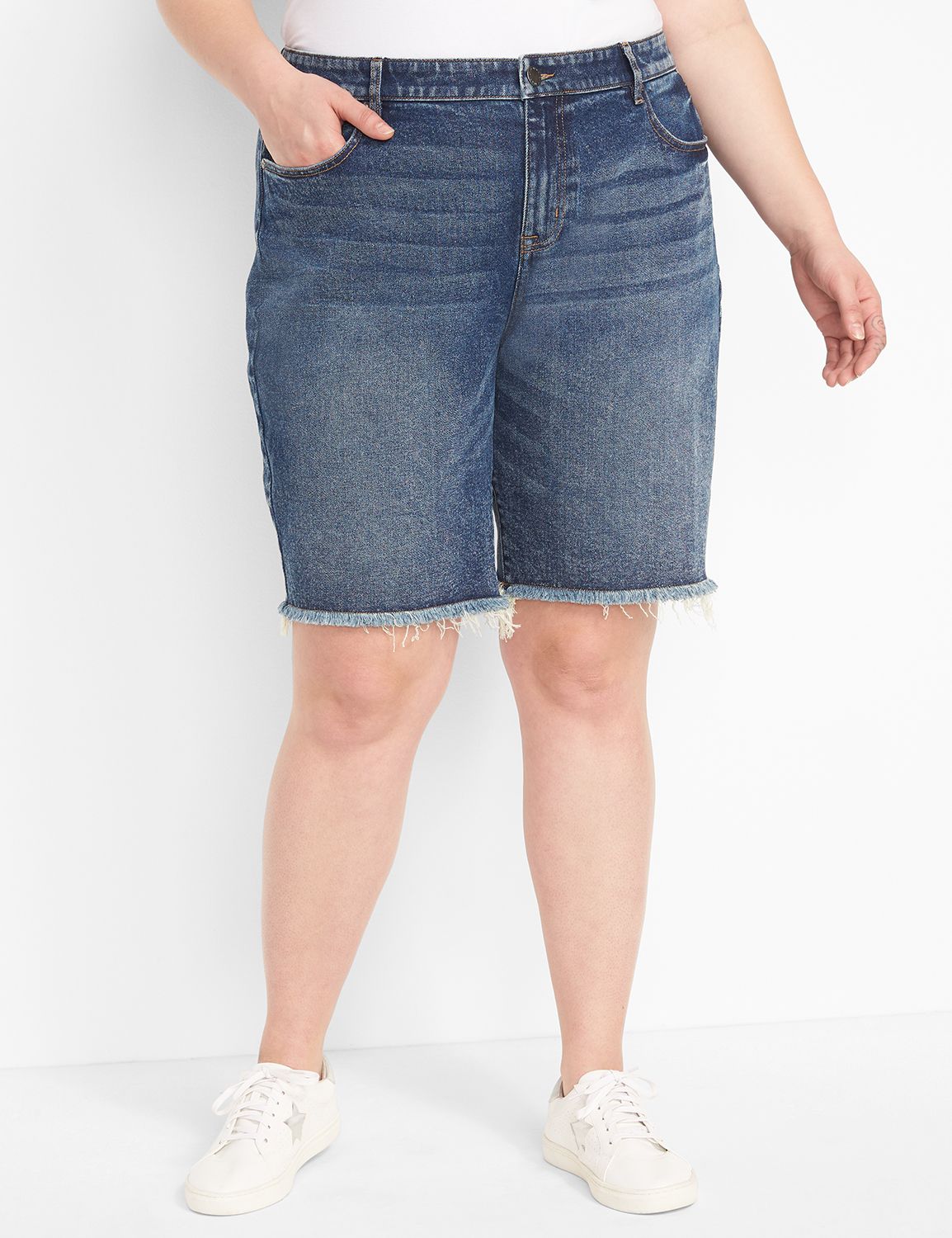 Lane bryant store denim shorts