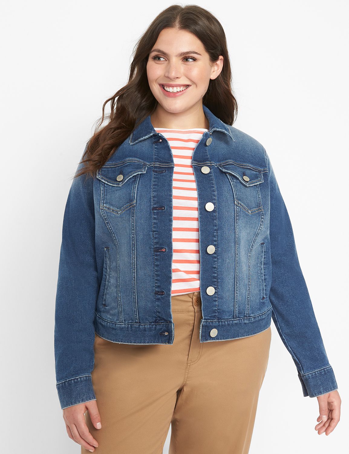 Lane bryant blue jean jackets sale