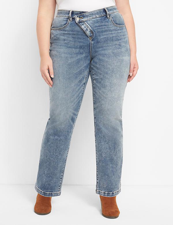 Signature Fit High Rise Straight Jean - Light Wash