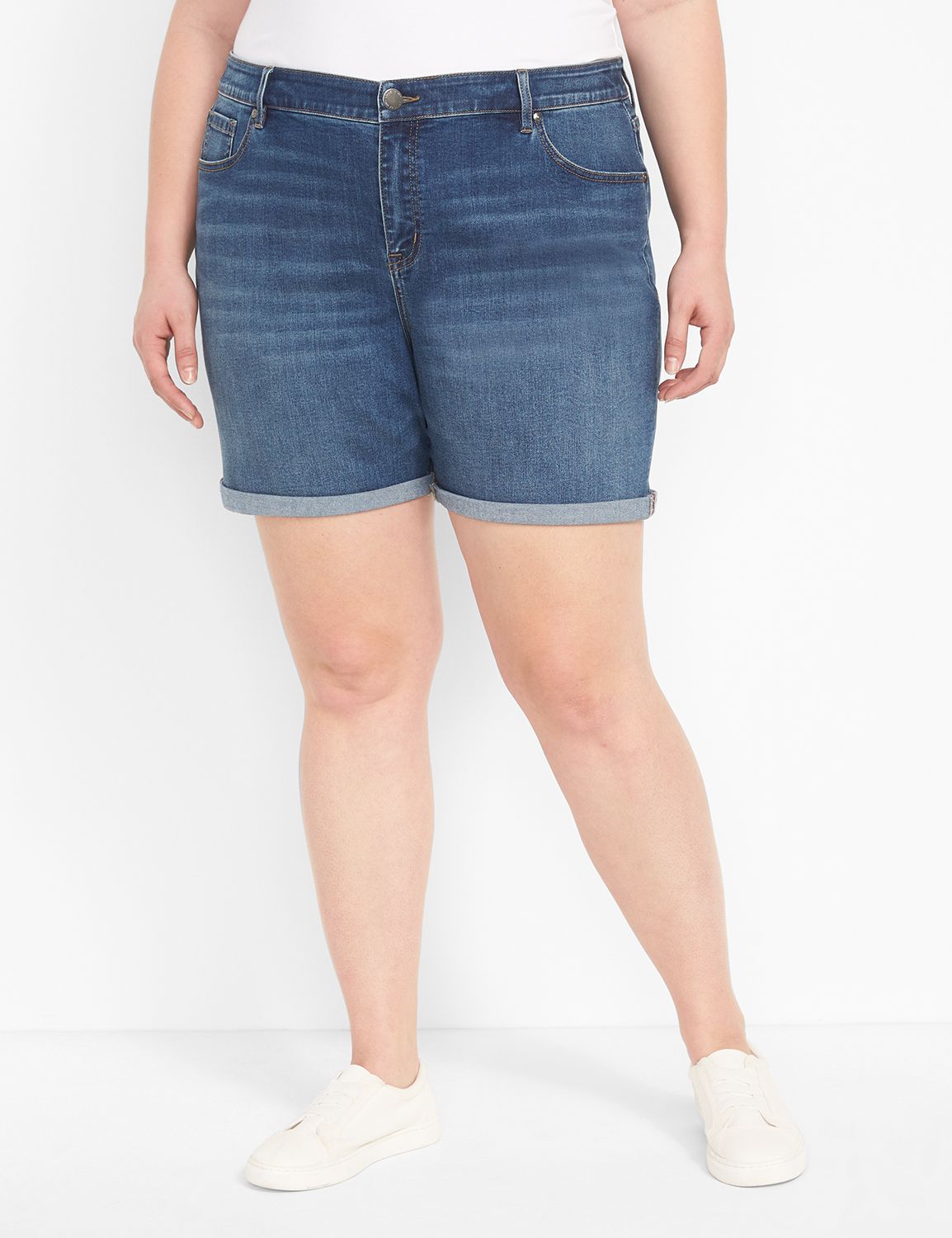 SIGNATURE FIT DENIM BOYFRIEND MIDI Product Image 1