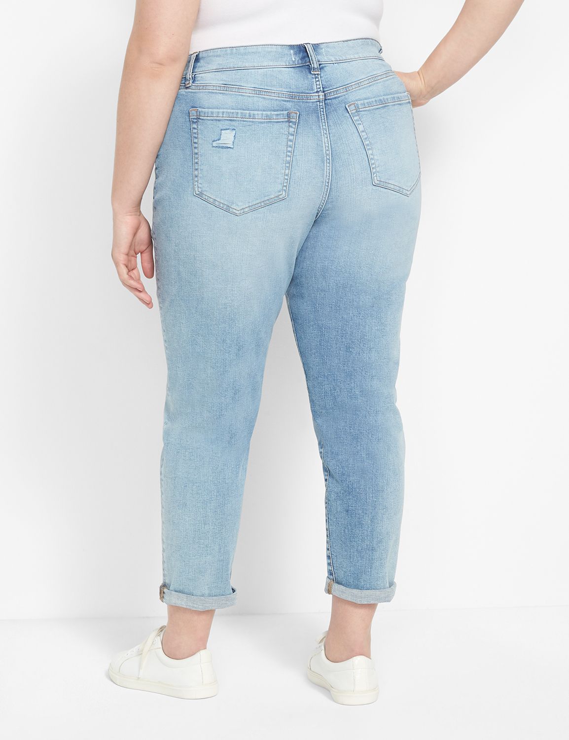 Lane Bryant Flex Magic Waistband Signature Fit Boyfriend Jean Distressed -  18