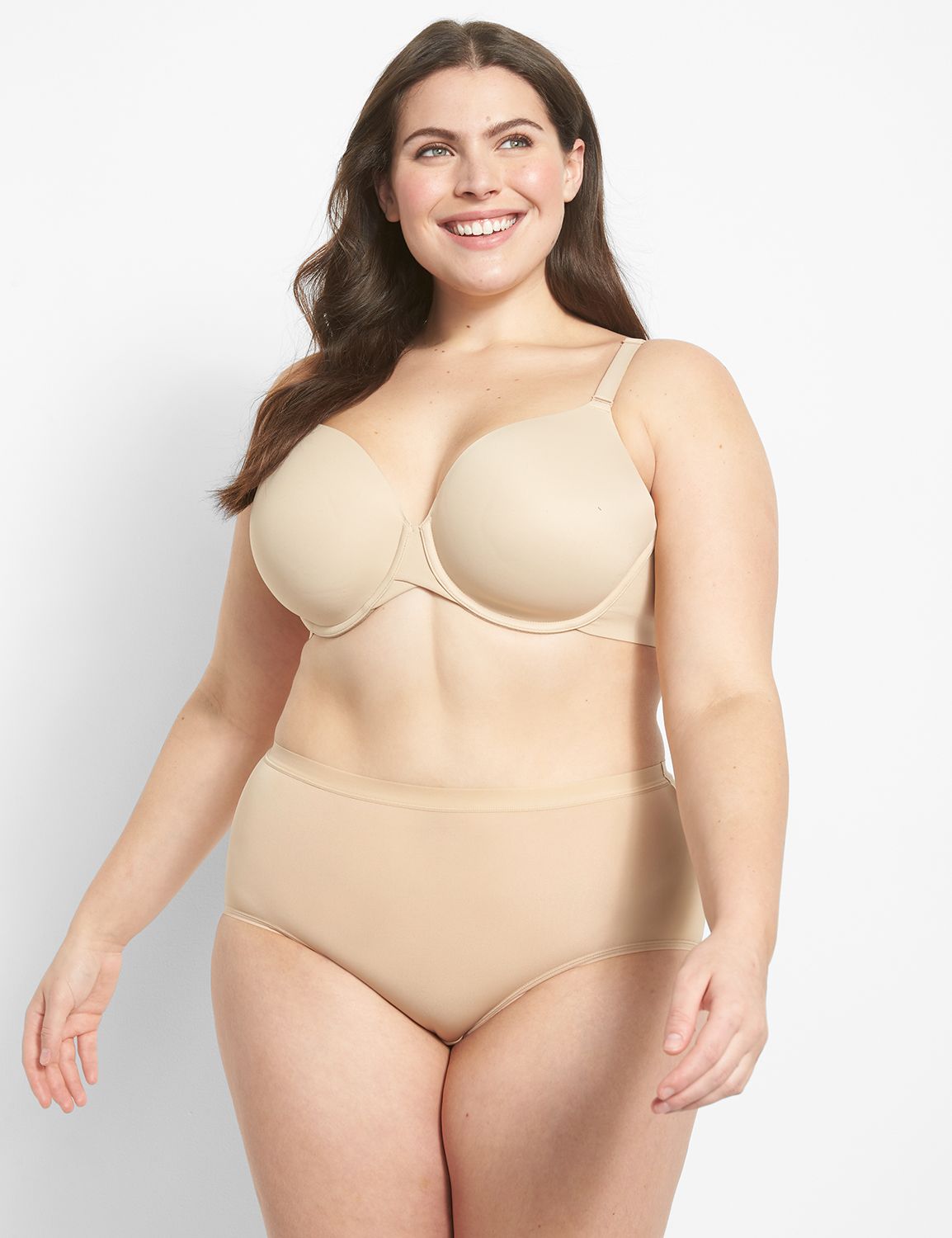Lane Bryant Totally Smooth Lightly Lined Full Coverage Bra 42G Cafe