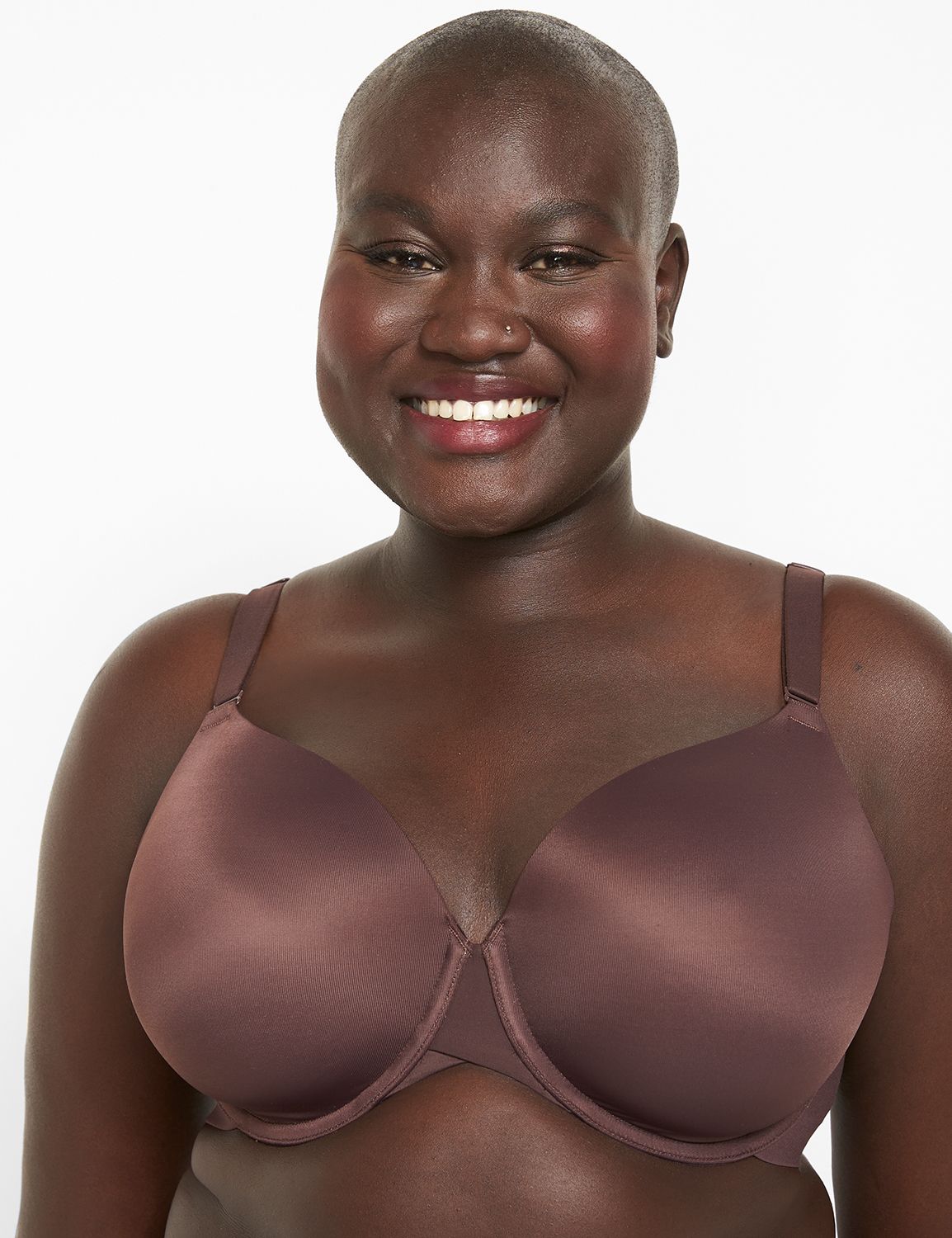 Cacique Smooth Lightly Lined Full Coverage Bra Tan Size One Size
