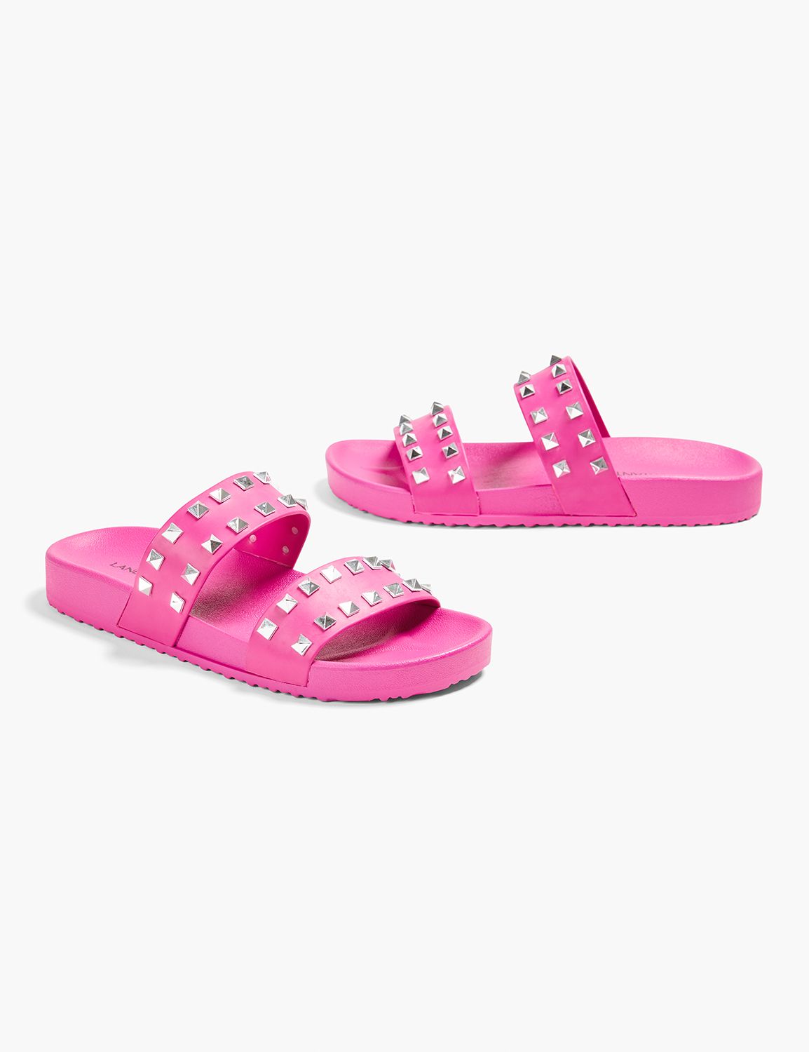 Double-Band Slide Sandals - Stud