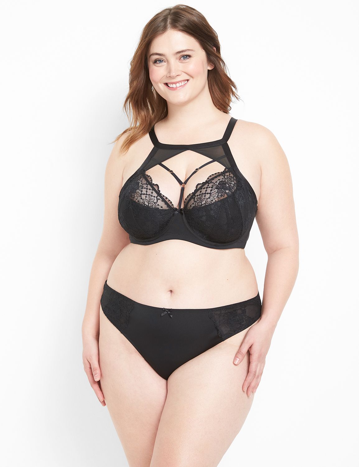 Simply Sexy Zig Zag Elastic & Scalloped Stretch Lace Bra & Thong Coral Md