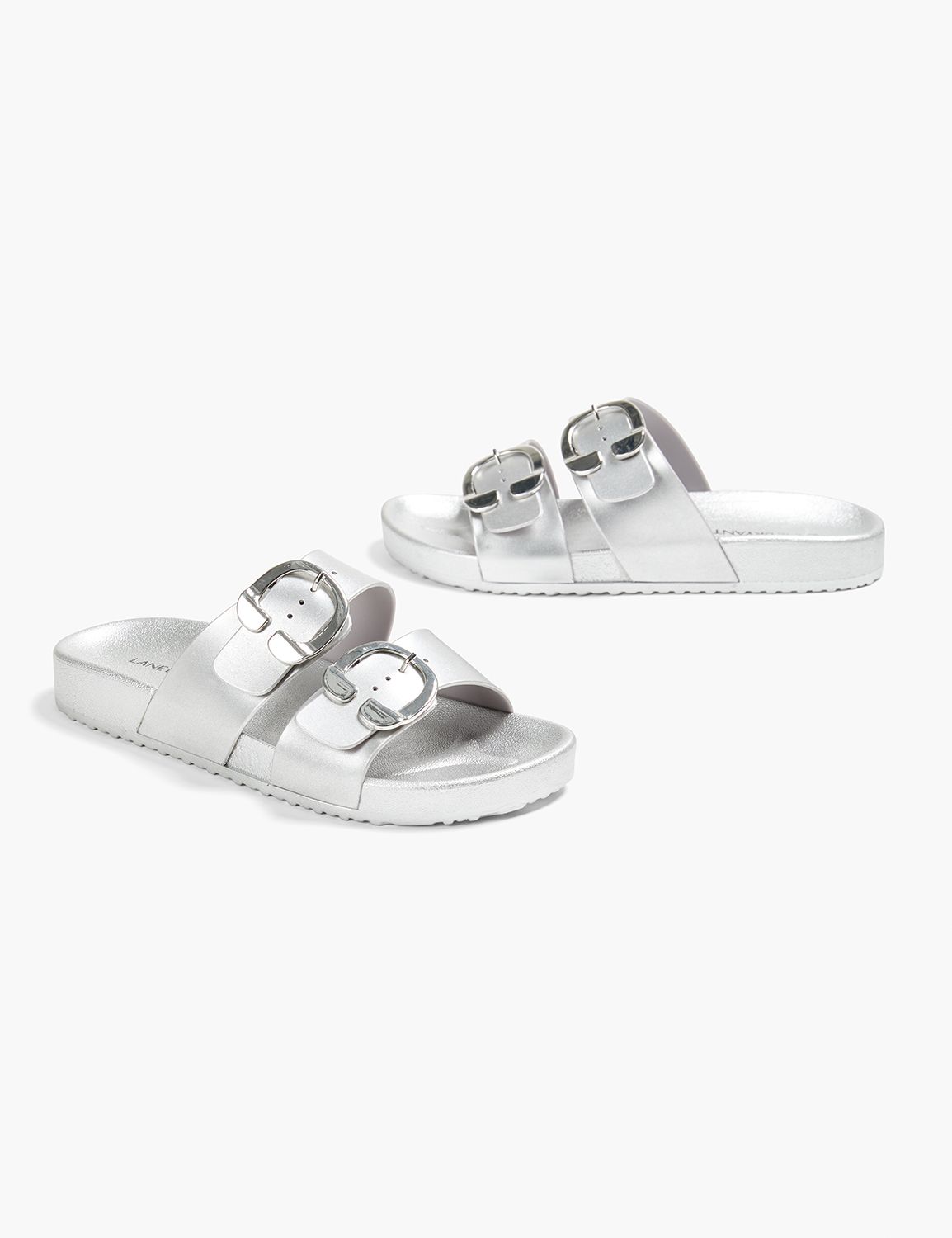 Double-Band Slide Sandal - Solid