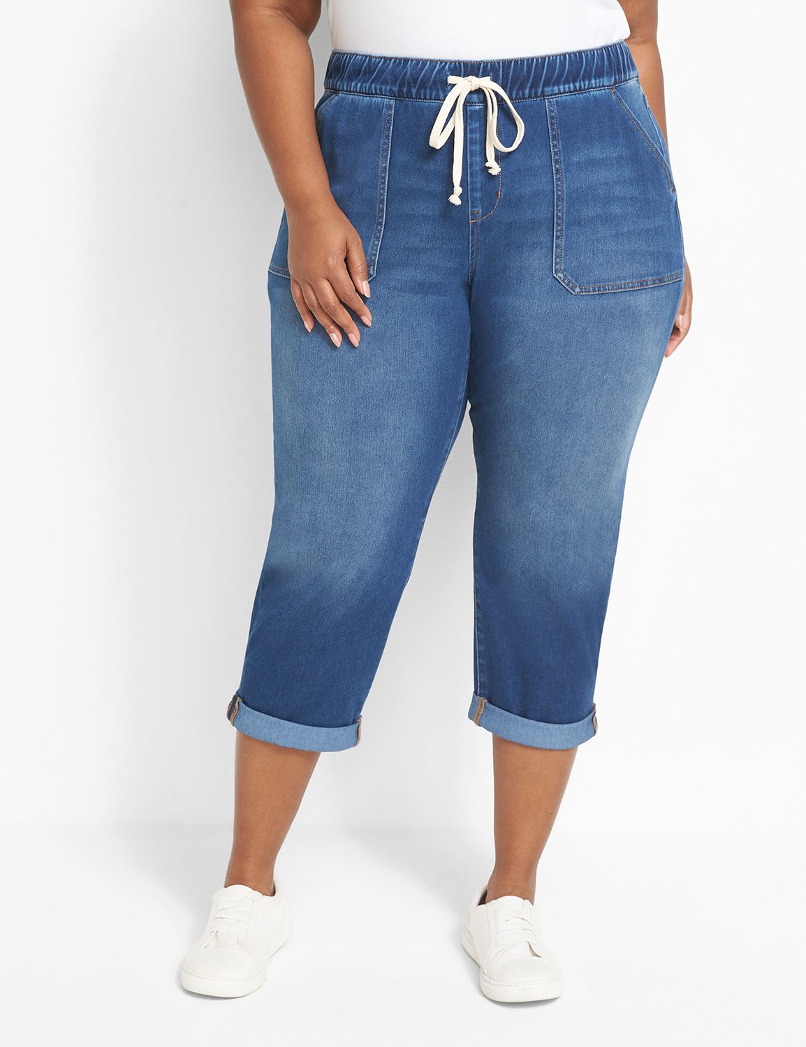 Lane bryant crop on sale jeans