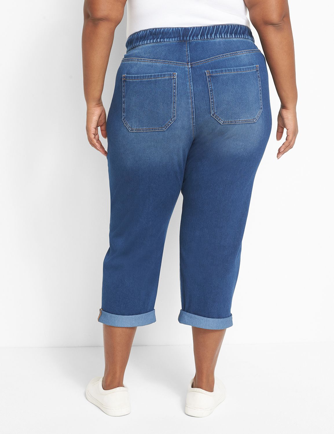 PULL ON BF CROP INDIGO LANA WASH 11 Product Image 2