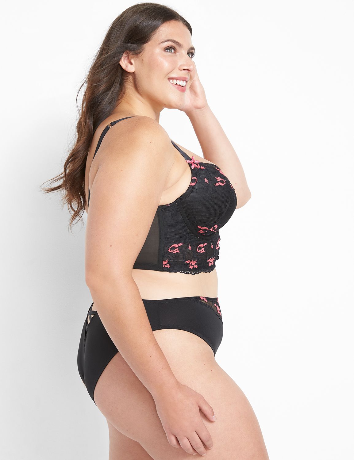 Cacique 38F Bra Black Smooth Balconette Plus Size Lane Bryant Intimates 13  - $23 - From Bailey