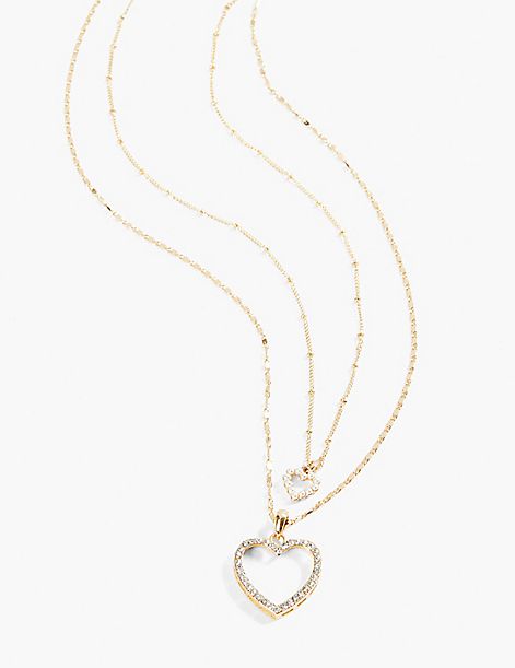 Graduated Pearl Hearts Necklace