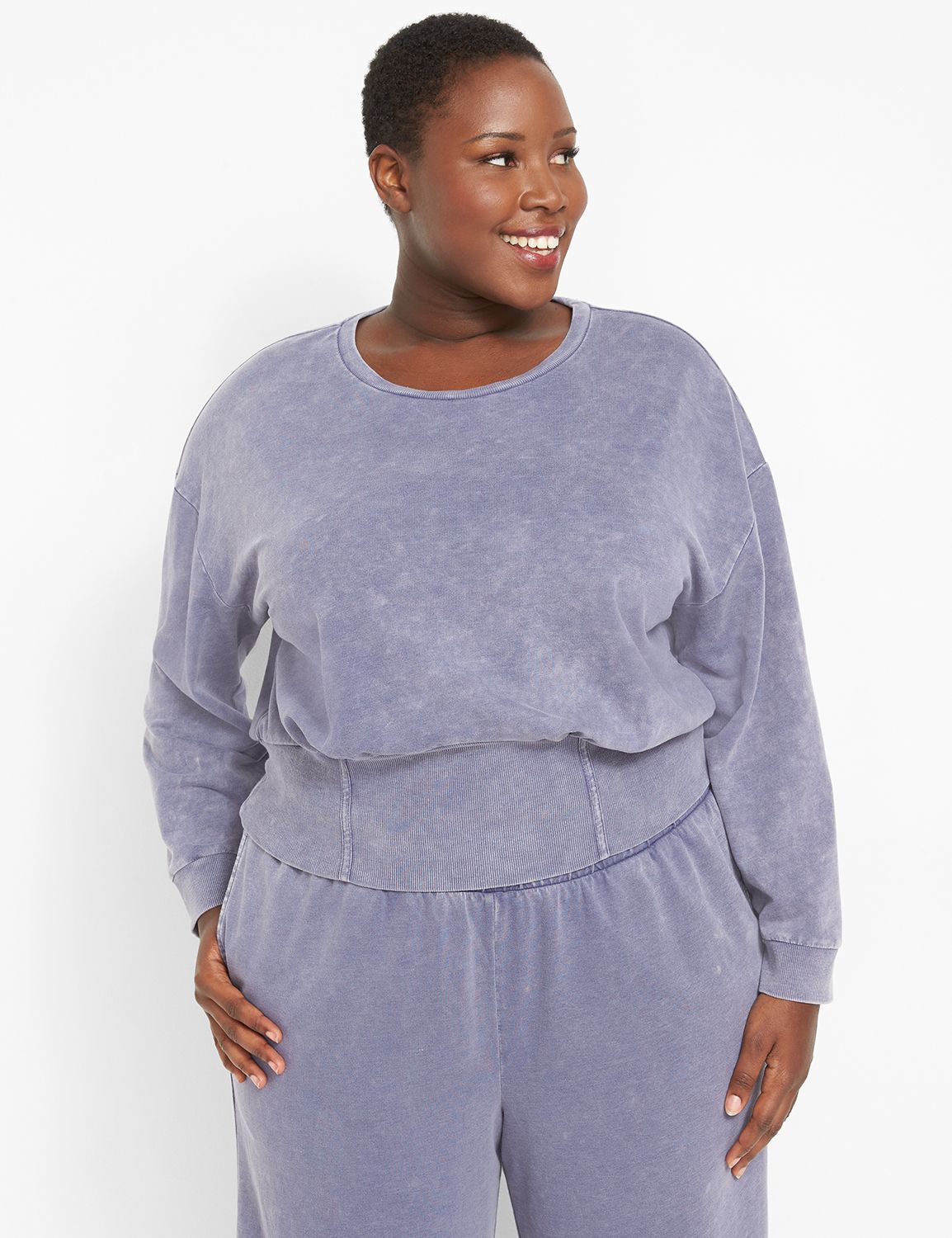 Plus size french terry sweatshirt deals