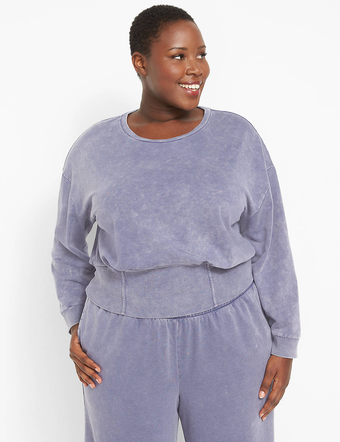 Long Sleeve Crew Neckline French Te Product Image 1