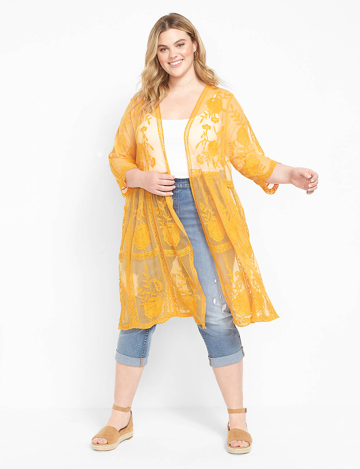Classic Open-Front Kimono - Tie-Dye | LaneBryant