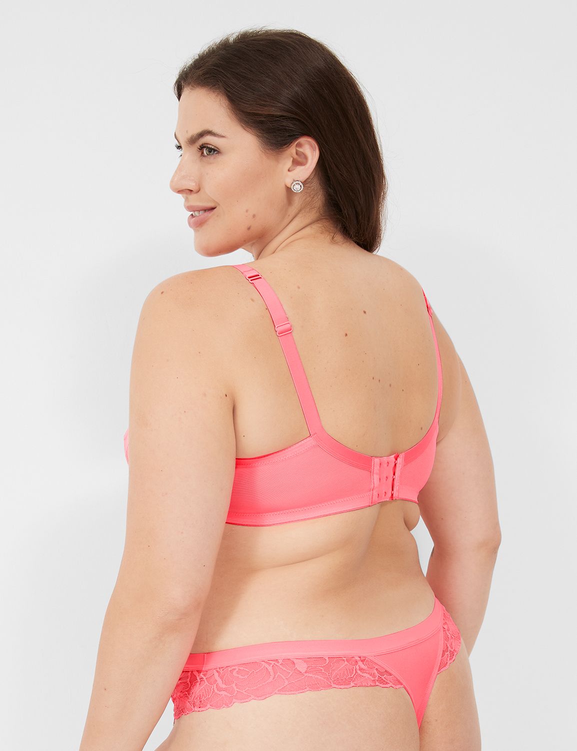 No-Show Thong Panty with Lace | LaneBryant