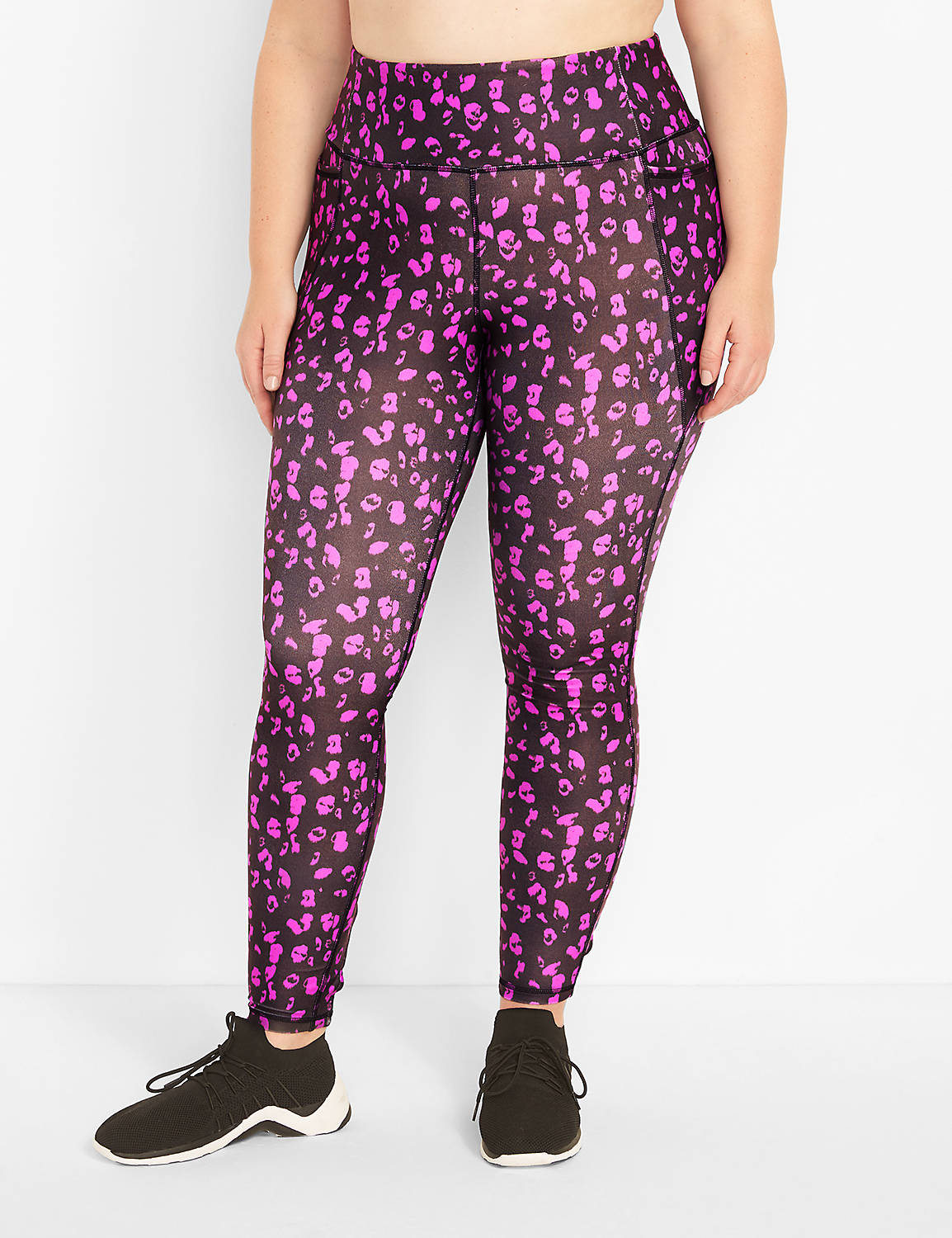 LIVI High Rise Wicking 7/8 Legging Strappy Hem Detail S 1124195:LBH21094_FloralRushSmall_V2_CW2:22/24 Product Image 1