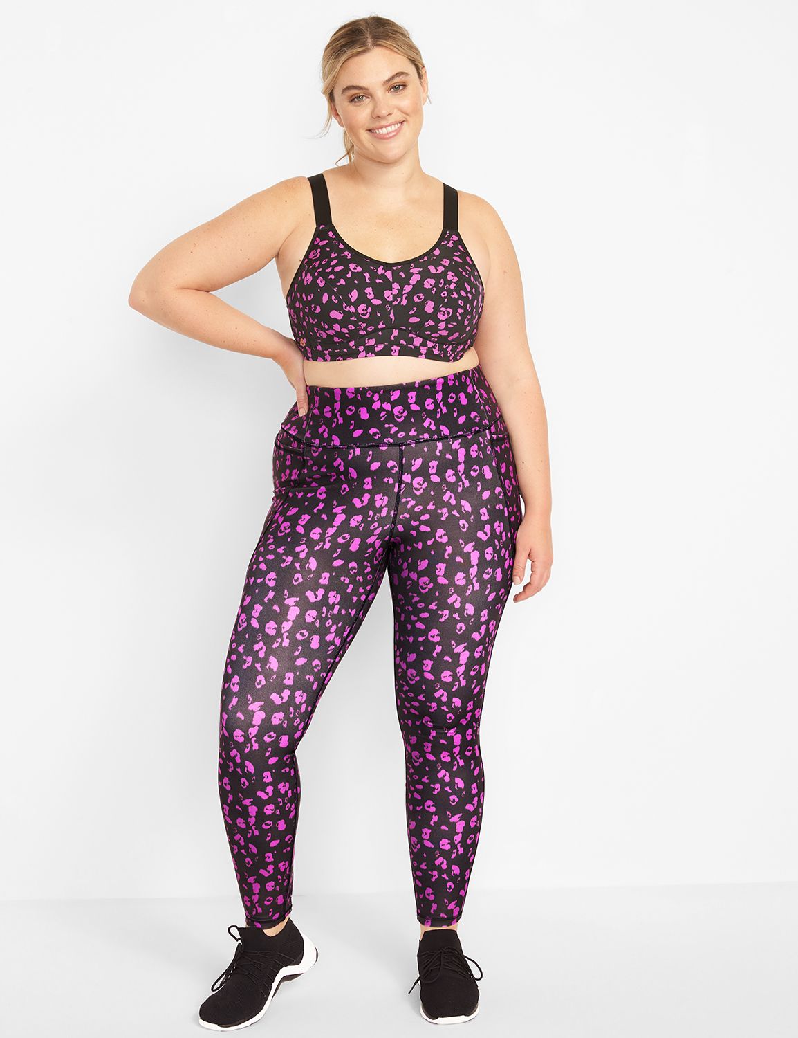 LIVI High Rise Wicking 7/8 Legging Strappy Hem Detail S 1124195:LBH21094_FloralRushSmall_V2_CW2:22/24 Product Image 3