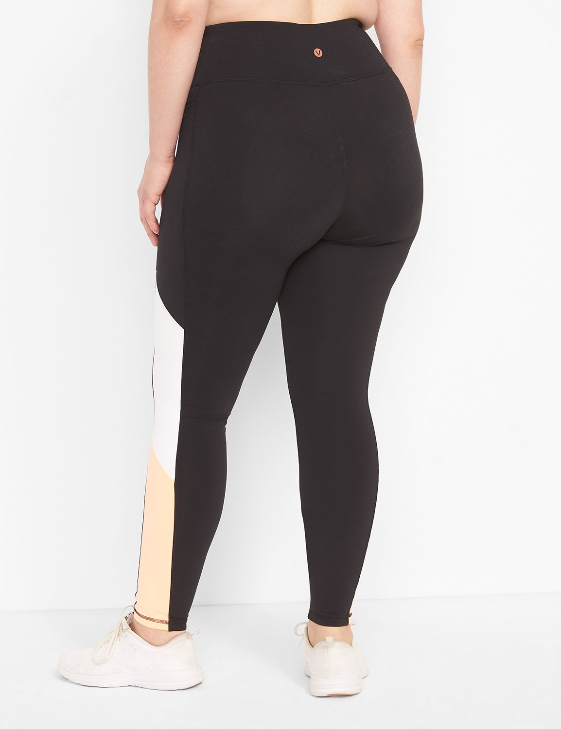 LIVI High Rise Wicking 7/8 Legging Colorblock S 1124211:Poppy Coral CSI LB0204314:22/24 Product Image 2