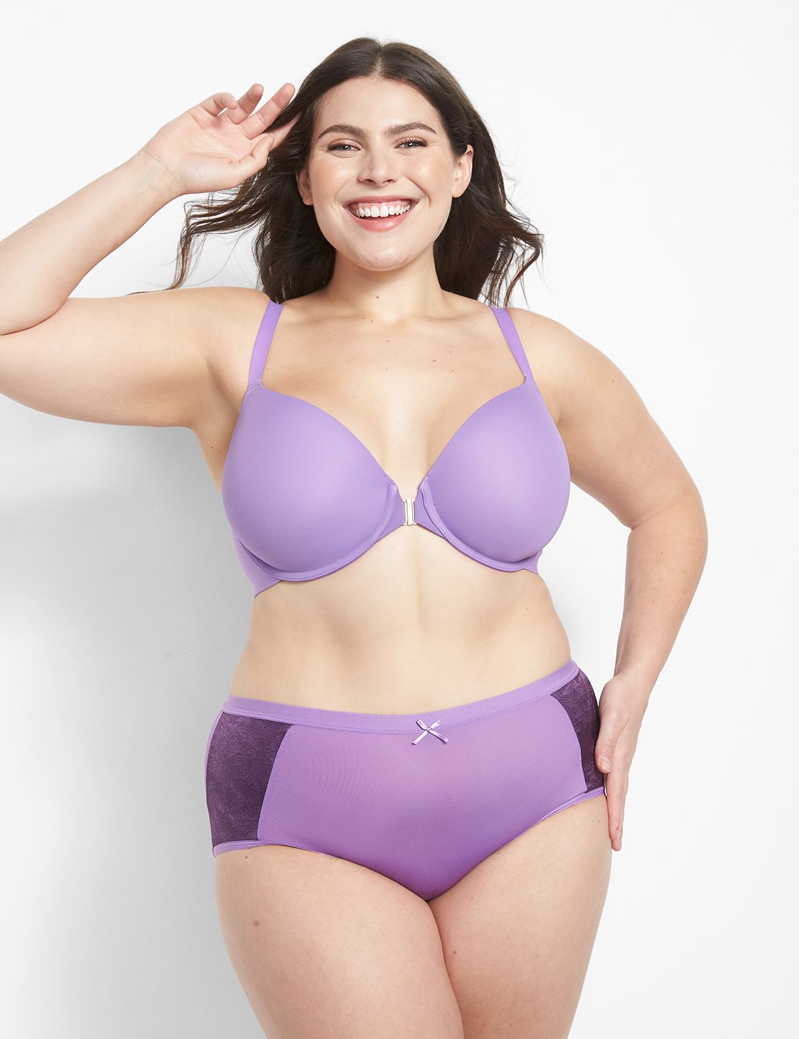 1123242-T Totally Smooth Full Coverage Front Close:PANTONE Amethyst  Orchid:40F