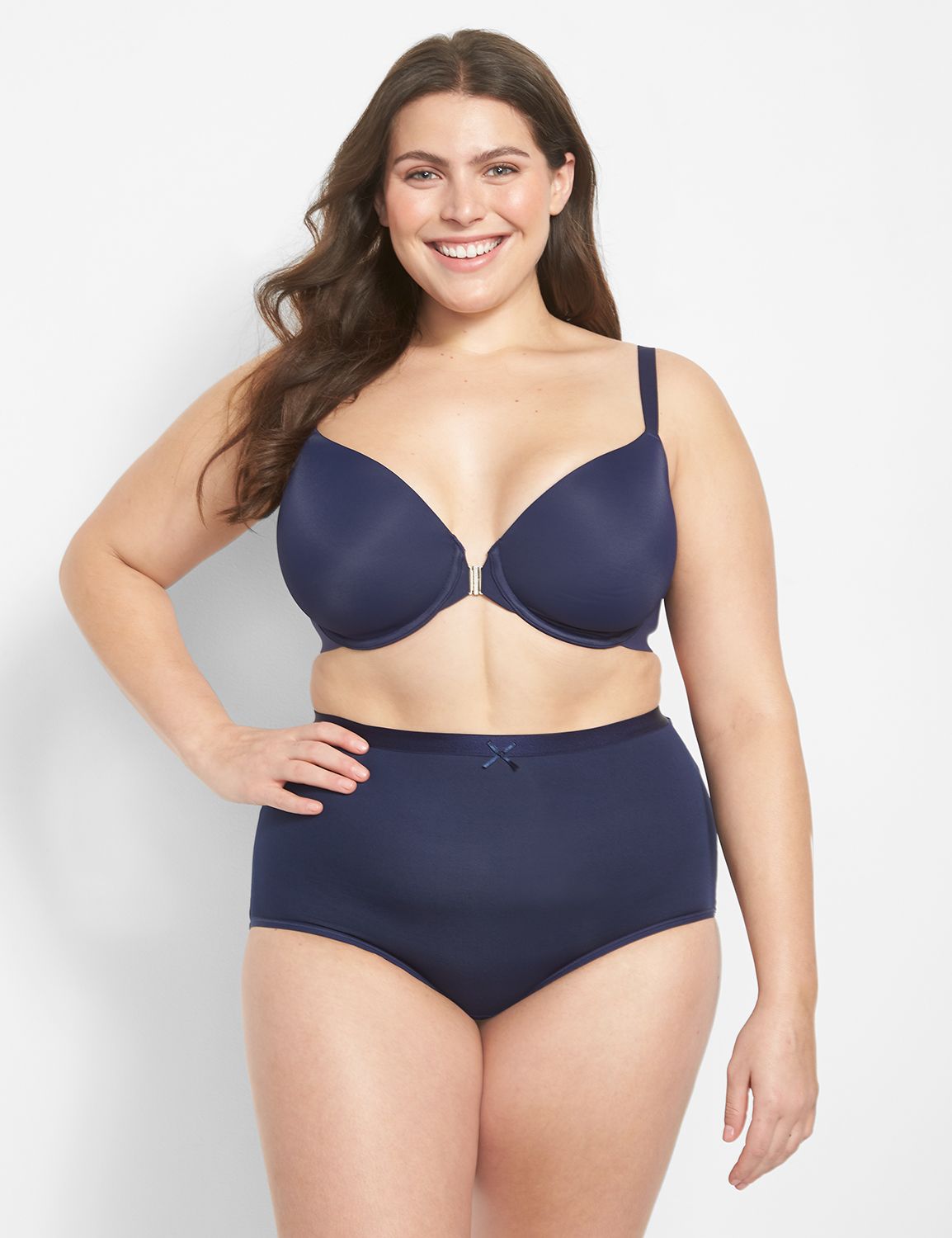 1123242-T Totally Smooth Full Coverage Front Close:New Navy:42F