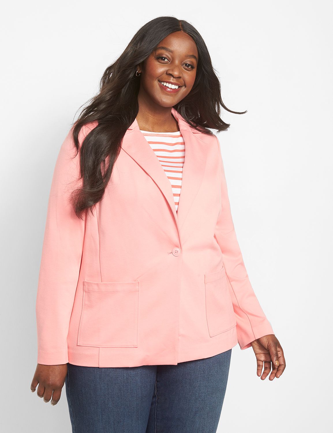 Lane bryant 2025 pink blazer