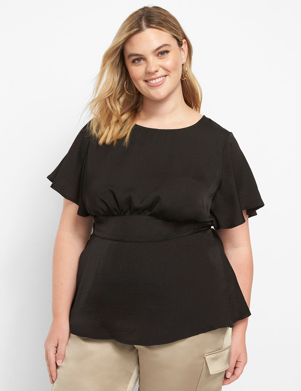 Boat neck store peplum top