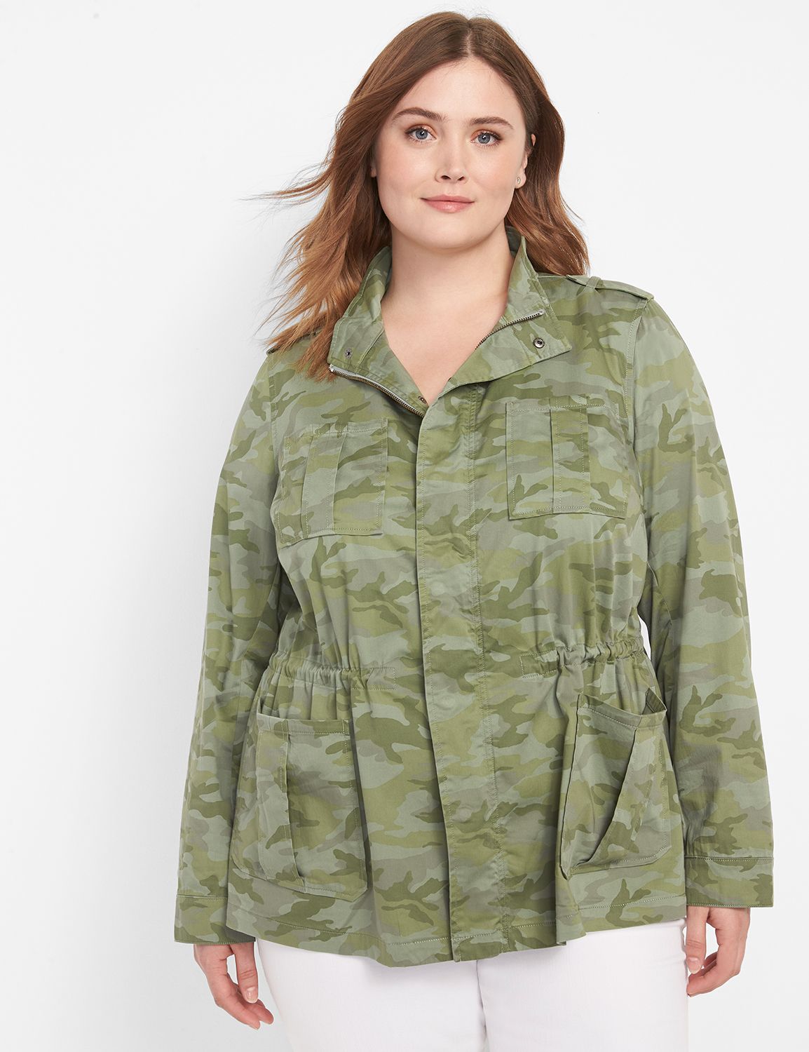 Plus size camo outlet utility jacket