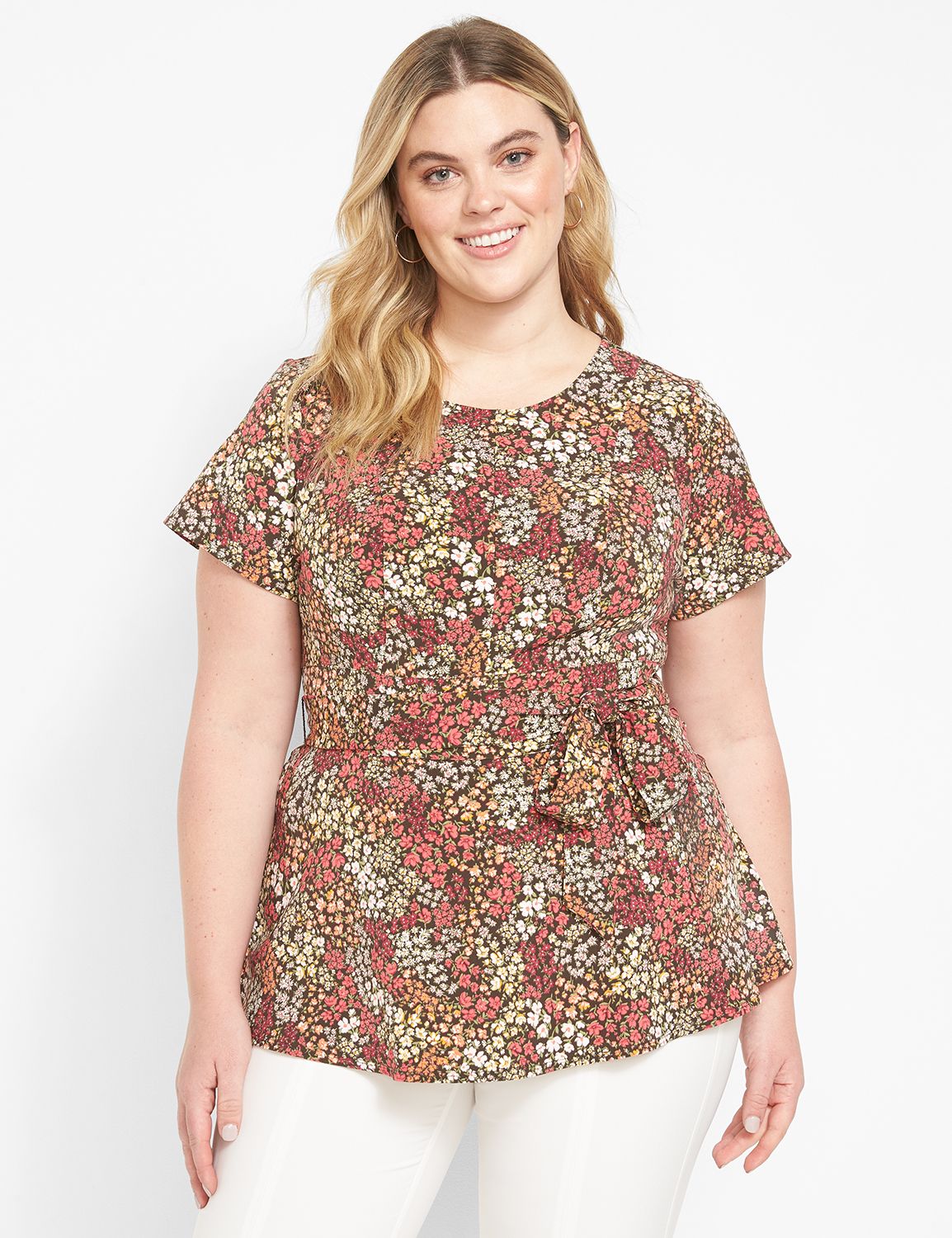 Short Sleeve Crew Neck Lena Top 112 Product Image 1