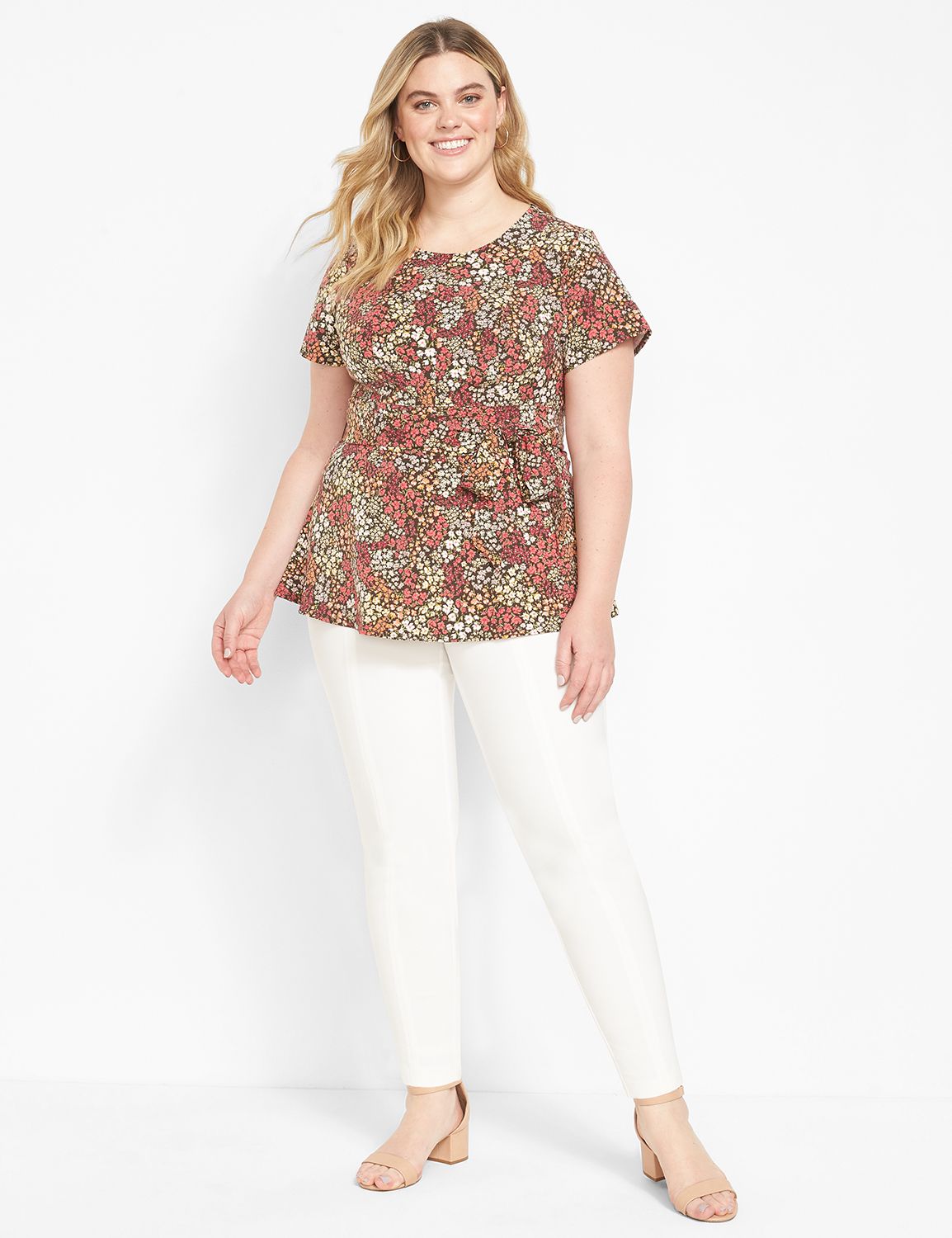 Short Sleeve Crew Neck Lena Top 112 Product Image 3