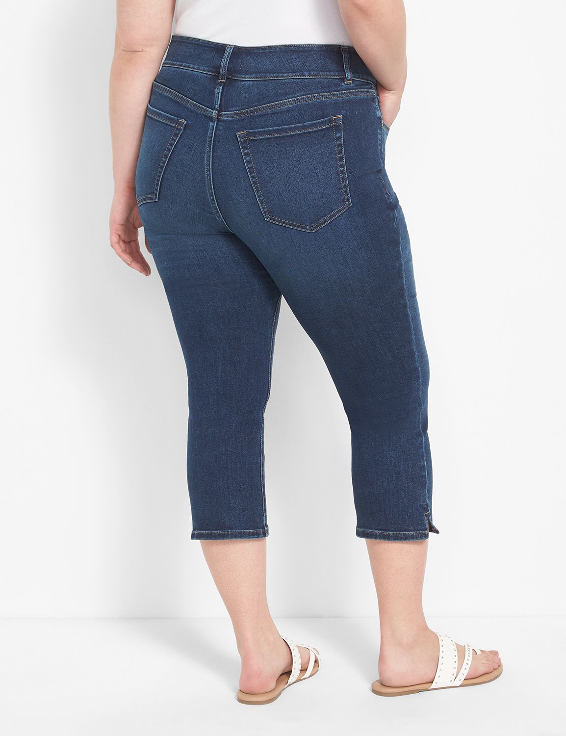 high rise jean capris