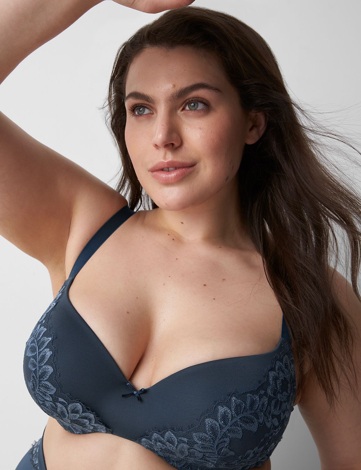 Cacique Modern Lace Covered Green Balconette Lightly Lined Bra 42G Size  undefined - $39 - From Fried