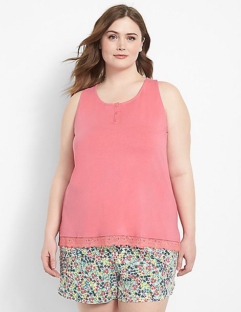 Racerback Tank With Lace 