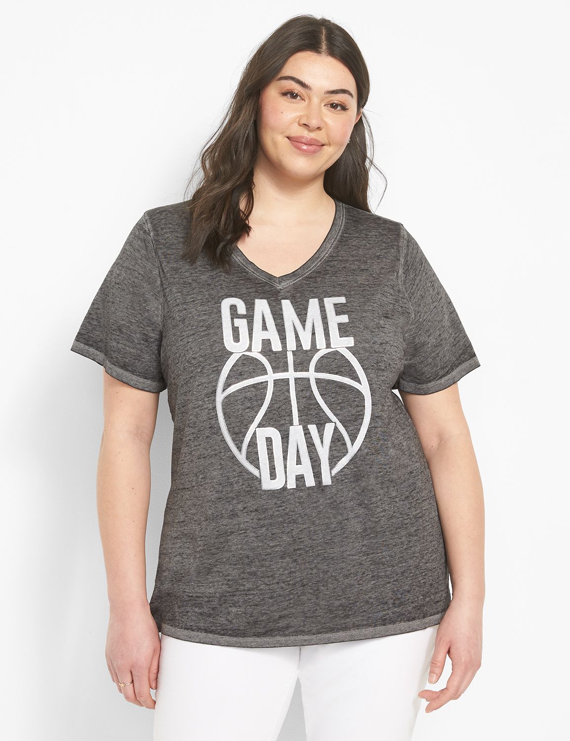 Basic Game Day Graphic Tee- Violet