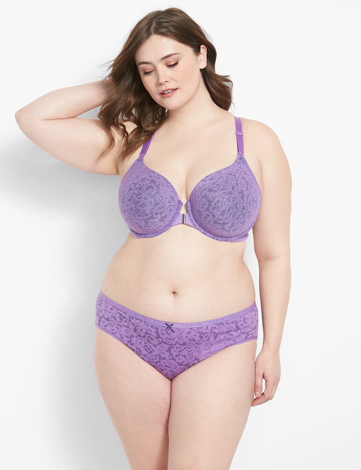 CACIQUE Lightly Lined Full Coverage Underwire Dark Lilac 46DD