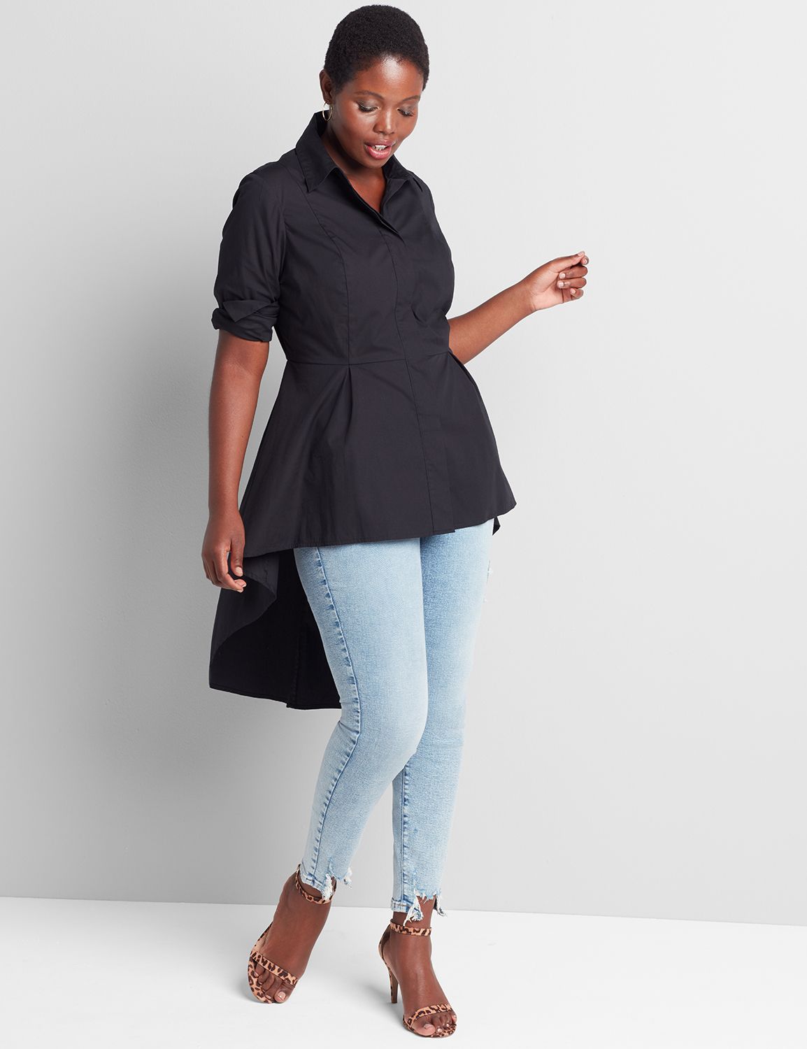 Peplum Tunic - Linen Pullover - FINAL SALE