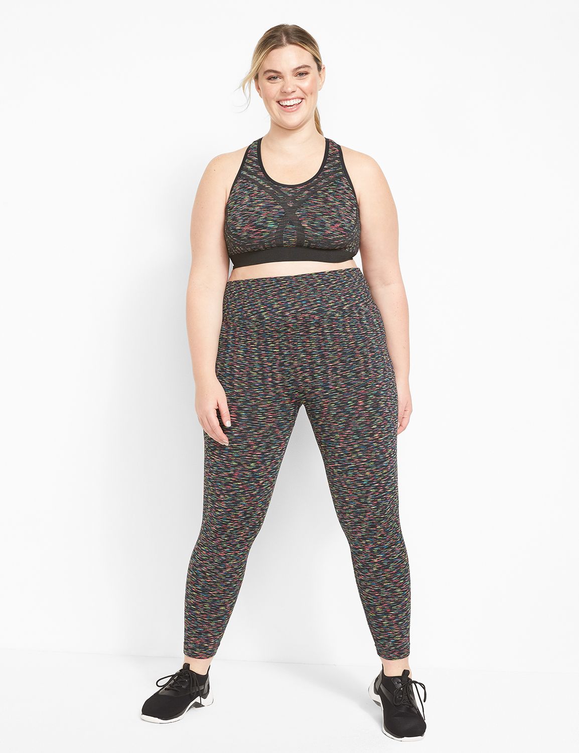 Lane Bryant LIVI Active Space Dye Ankle Crop Leggings Women's Plus Size  22/24