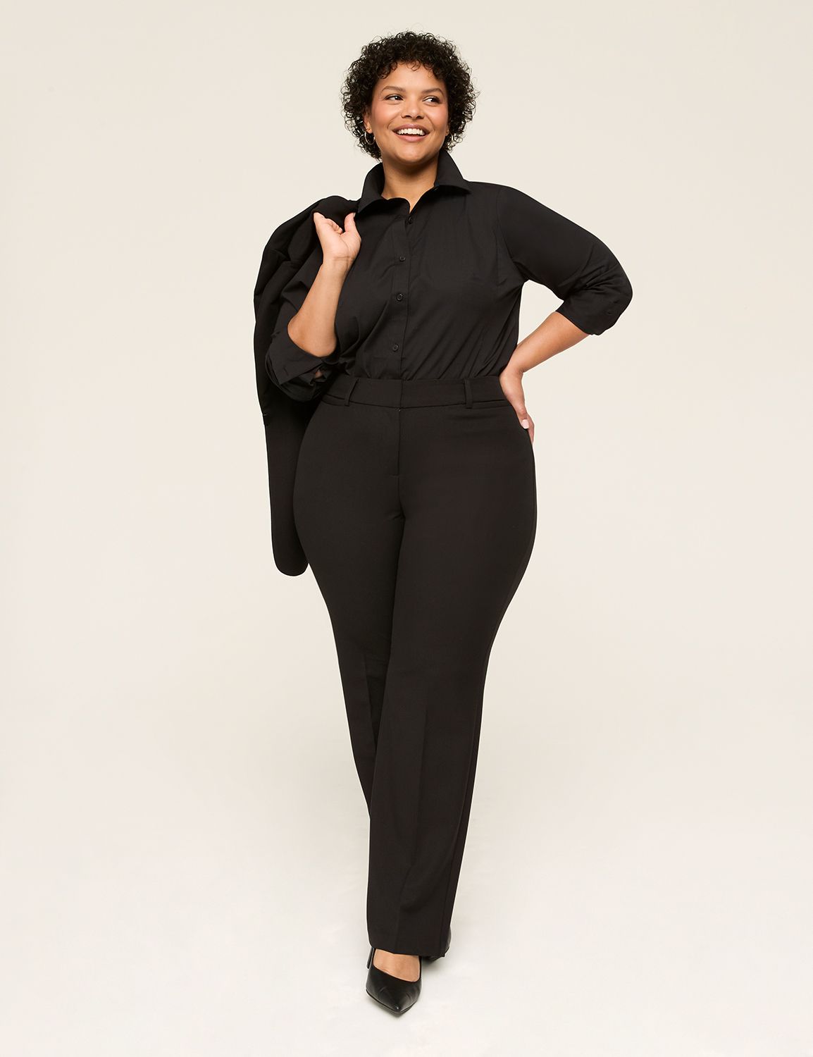 Long Sleeve Button Front Poplin Gir Product Image 4