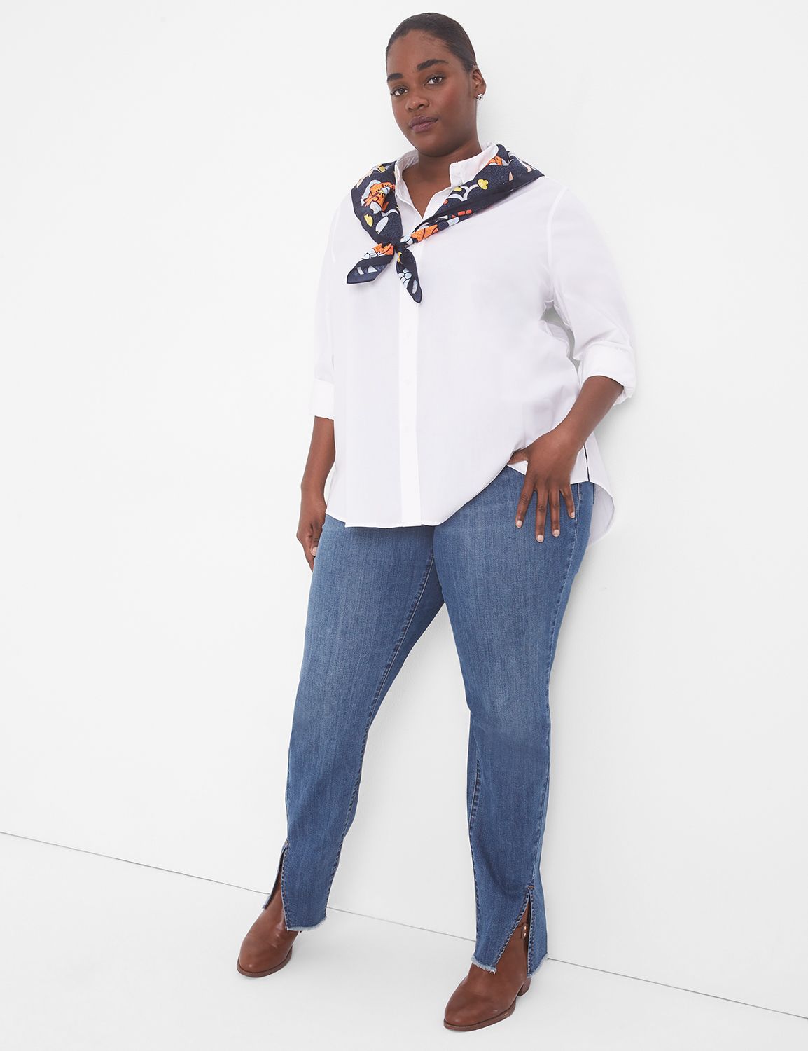 Lane bryant white outlet blouse