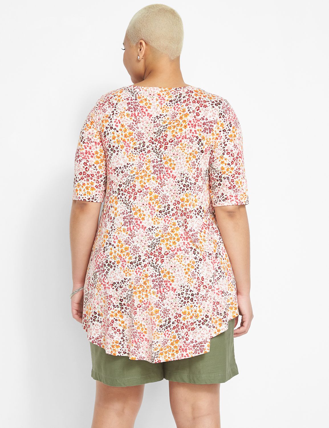 Perfect Sleeve V Neck Drapey Tunic Product Image 2