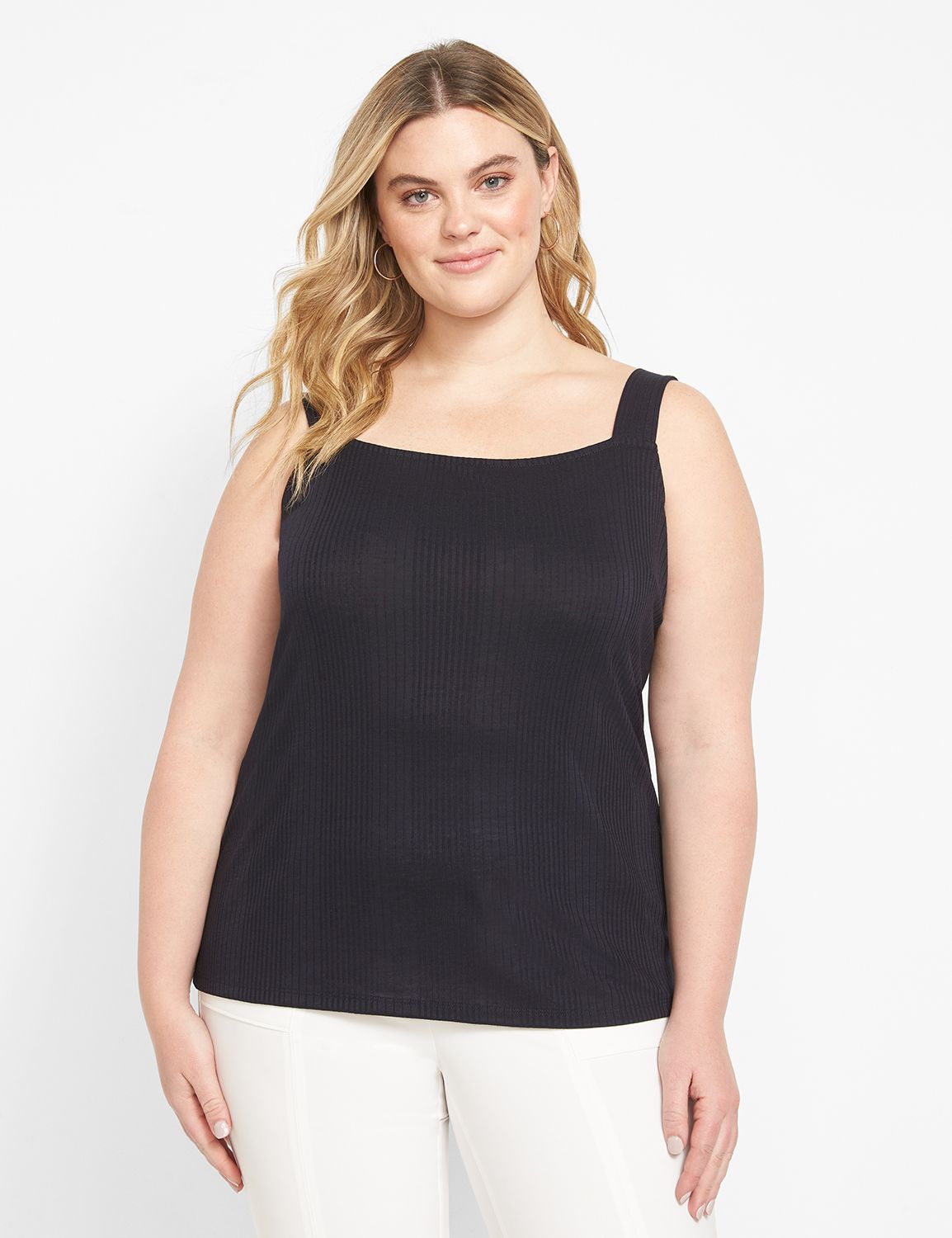 Classic Square-Neck Ribbed Tank