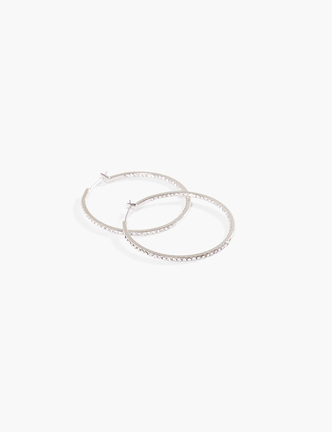 Medium Double Pave Hoop Product Image 1
