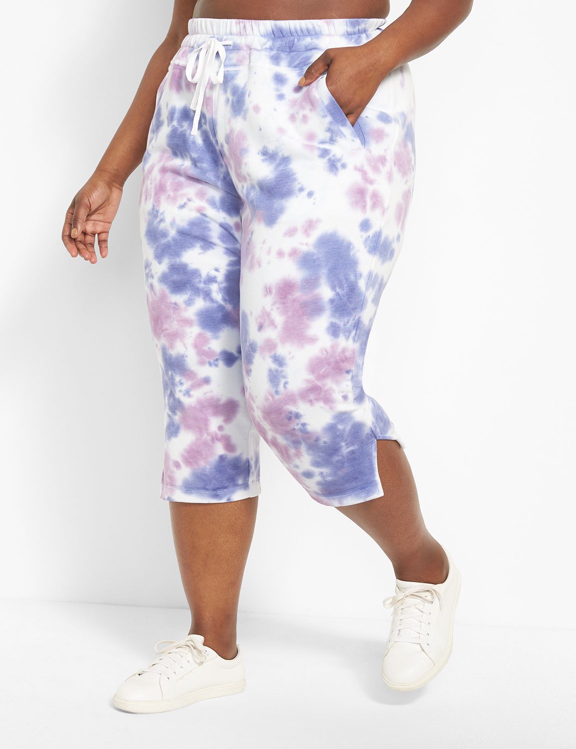 Livi Mid Rise French Terry Capri Jo Product Image 3