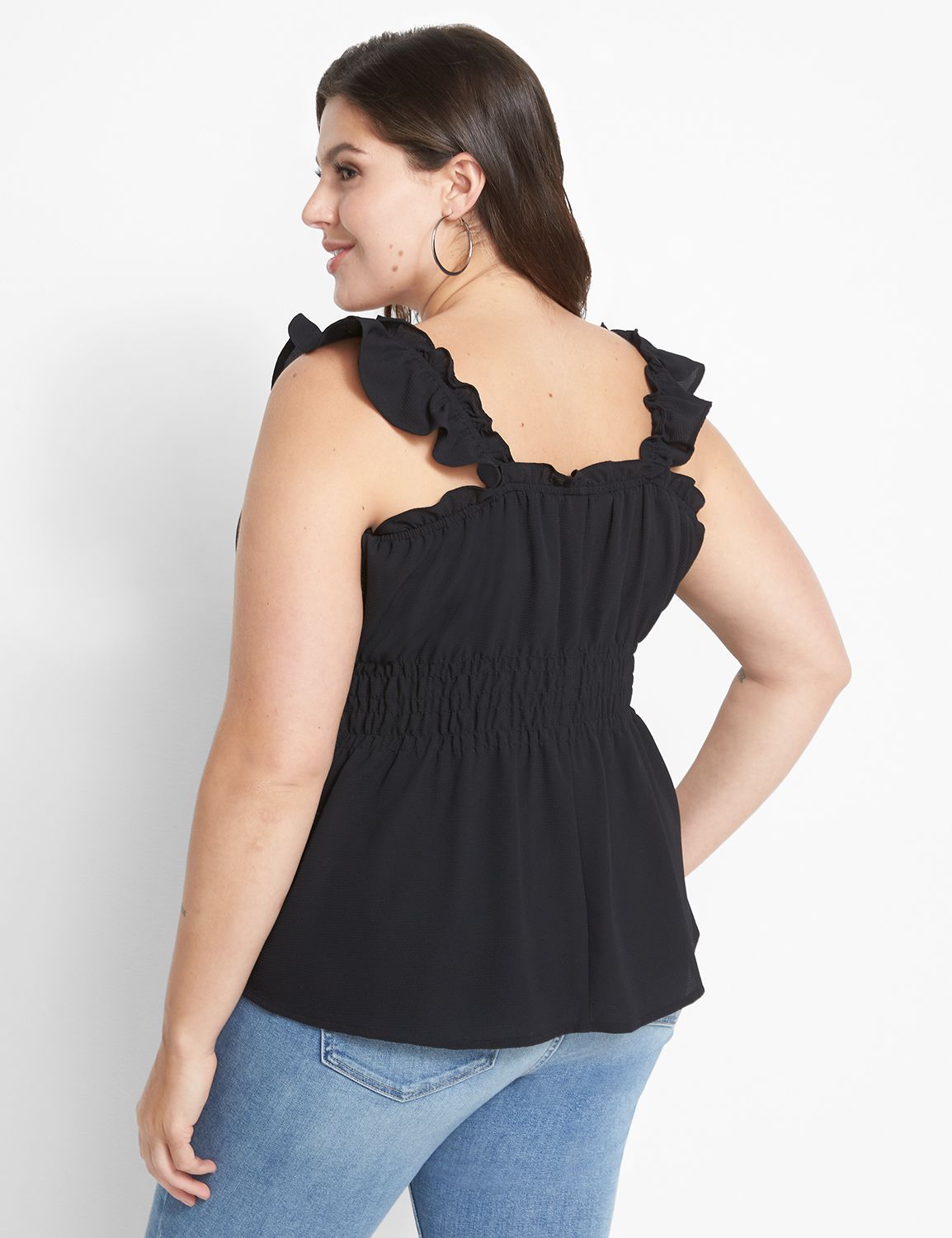 Sleeveless Ruffle Strap Smocked Cam Product Image 2