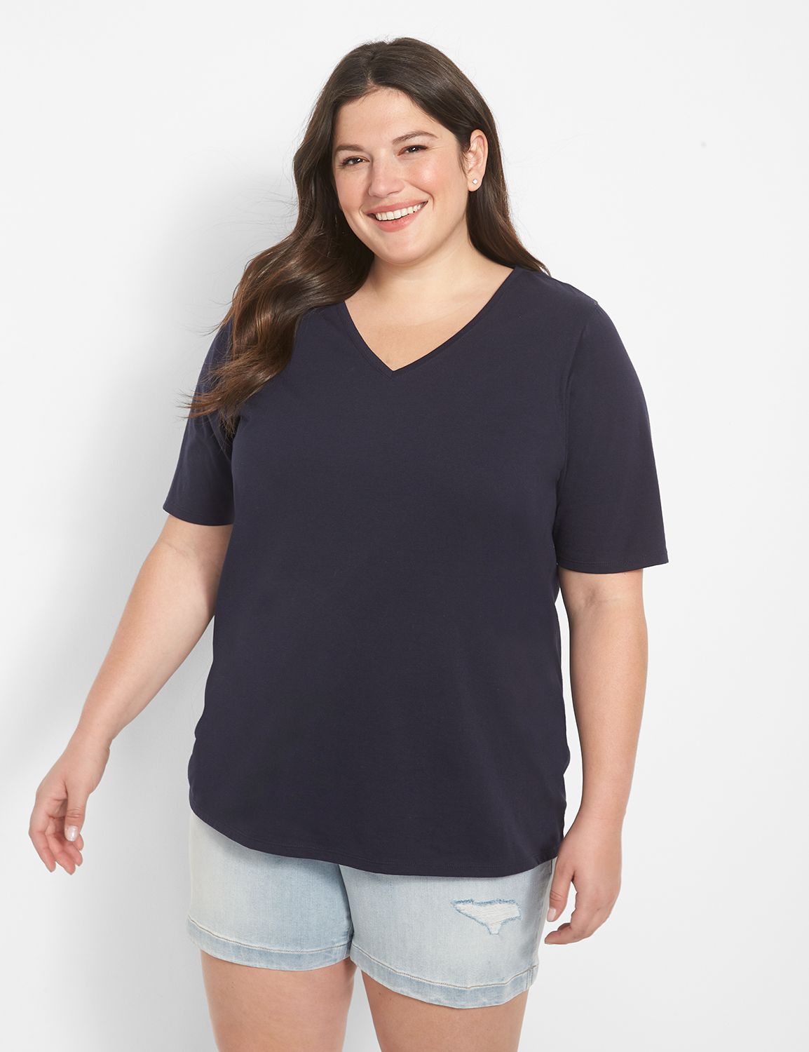 Long Sleeve Seriously Soft Ribbed V-Neck Tee