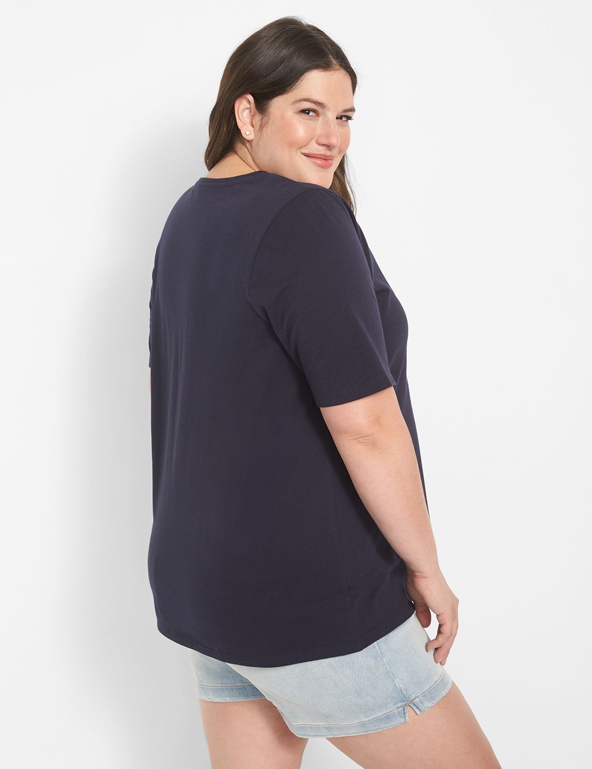 Perfect Short-Sleeve V-Neck Tee